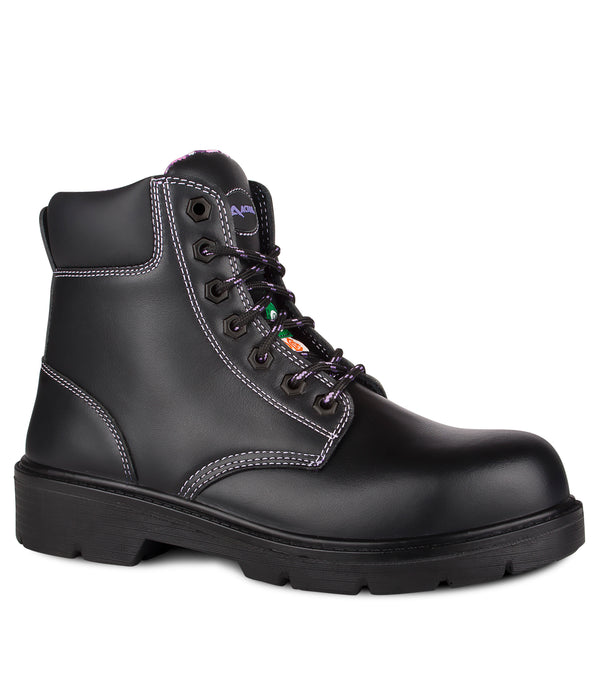 Prolady, Noir | Bottes de travail 5'' en cuir pour femme