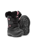 Frosty, Black and Pink | Baby Winter Boots with Removable Felt