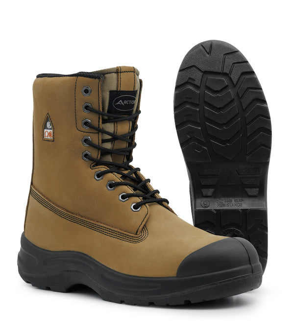 Protect8, Tan | 8'' Leather Work Boots 