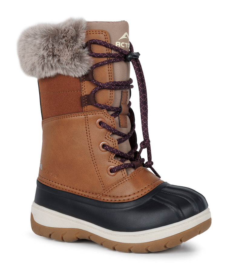 Boots cavalière enfant fille cuir zippées - marron, Chaussures Boots cavalière enfant fille cuir zippées - marron, Chaussures