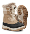 Lolly, Taupe | Kids Winter Boots with Removable Felt