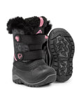 Frosty, Black and Pink | Kids Winter Boots with Removable Felt