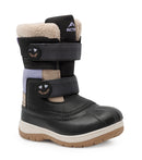 Taffy, Black & Lavender | Kids Winter Boots with Removable Felt