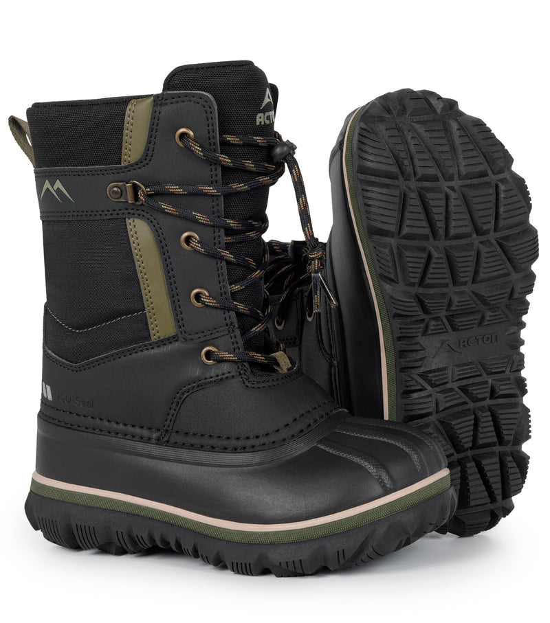 Electro, Noir | Bottes d'hiver pour enfants avec feutre amovible
