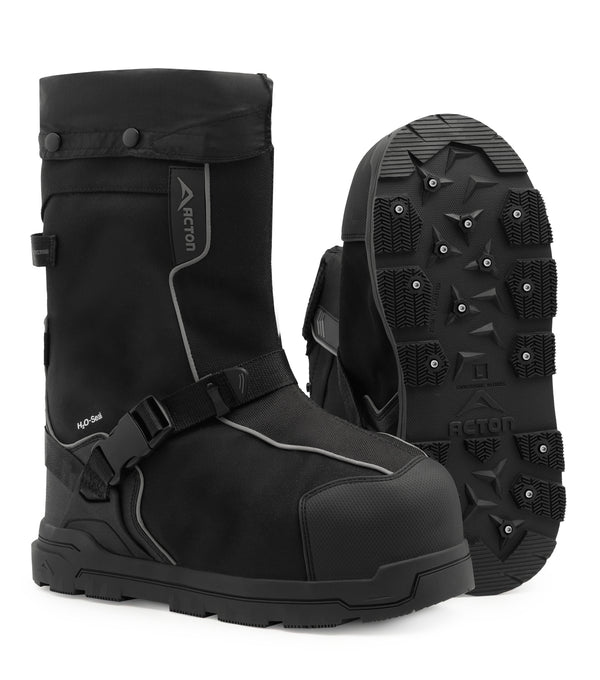 FrostShield Cleats, noir | Couvre-chaussures isolés avec crampons