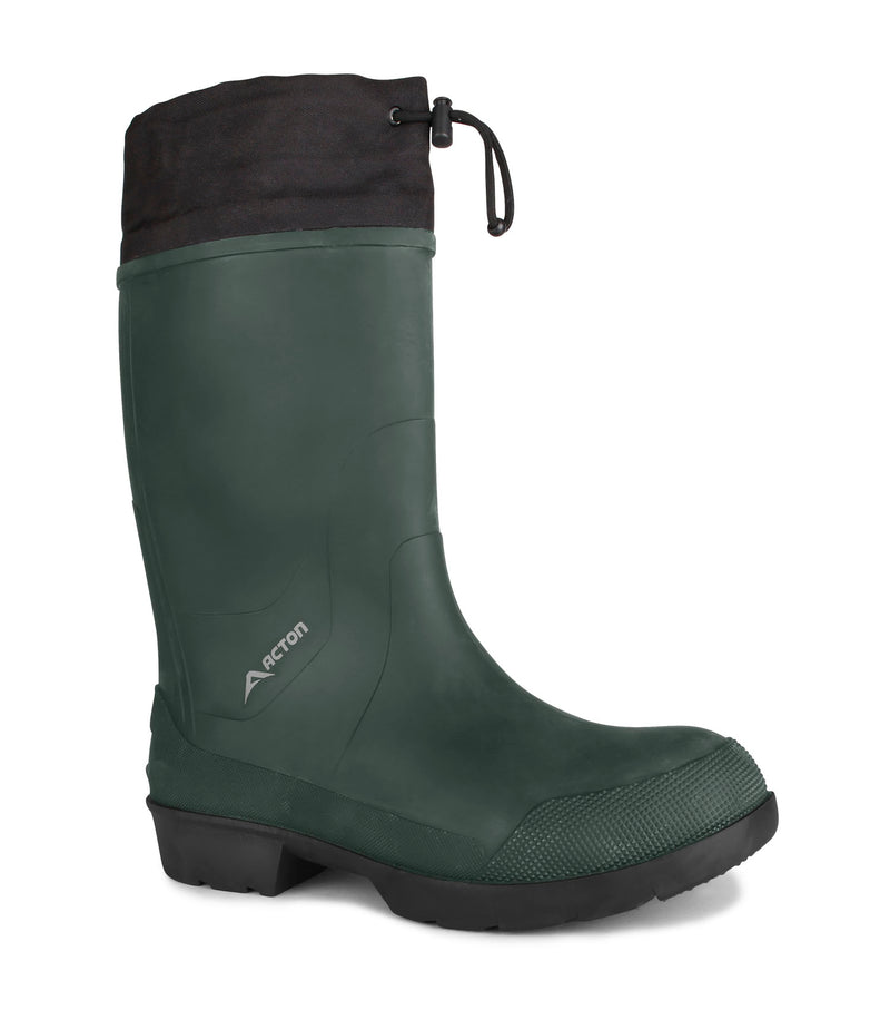 Stormy, Green 15'' Insulated Rubber Boots
