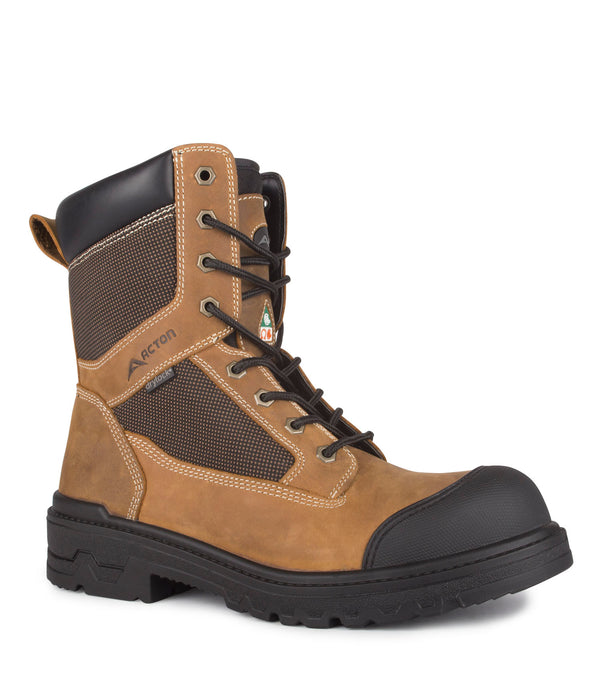 Progress, Brown | 8" Work Boots with Waterproof Membrane