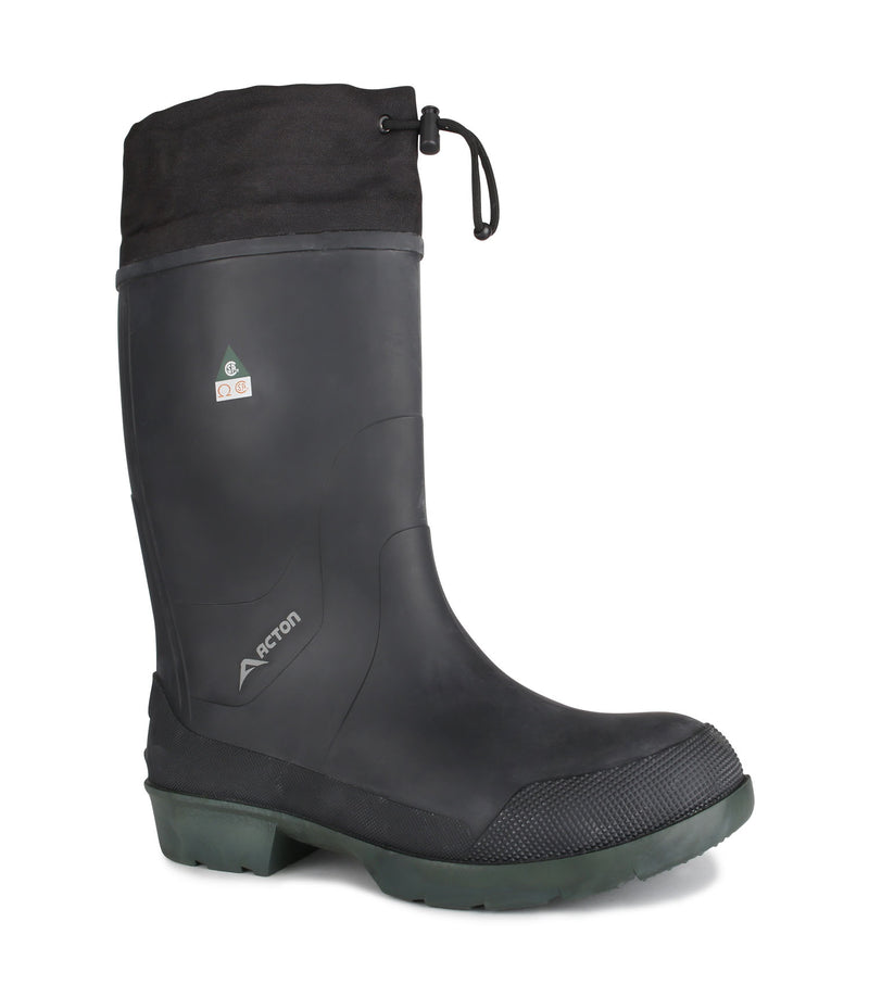 Stormy CSA, Black 15'' Synthetic Rubber Insulated Work Boots