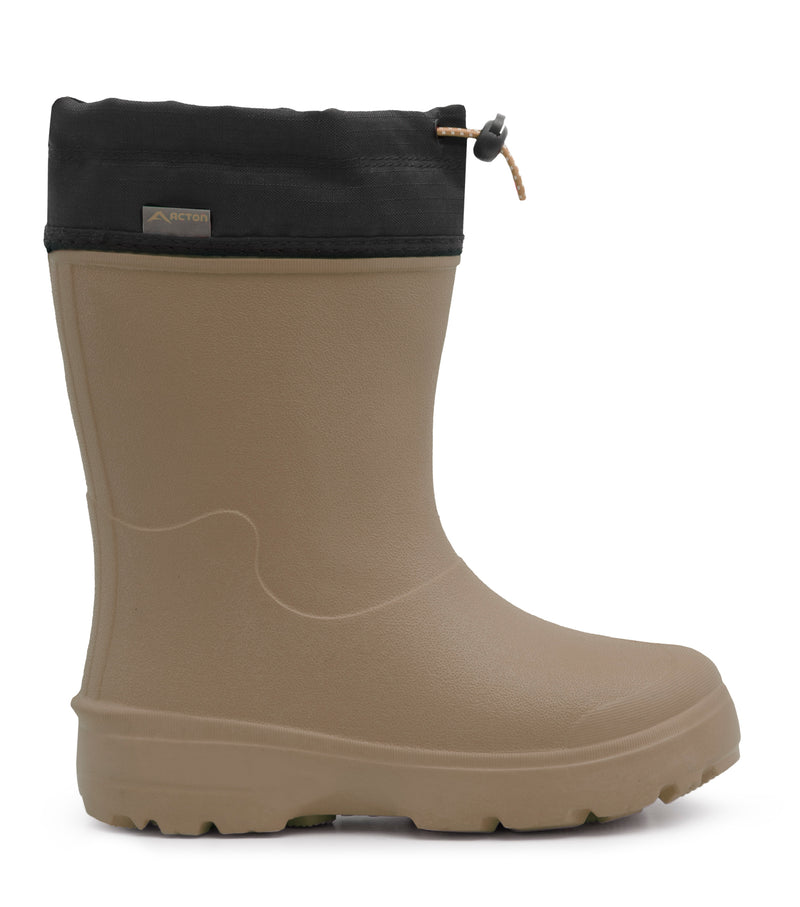 Squishy, Taupe | EVA Kids Rain Boot, Insulated Removable Liner