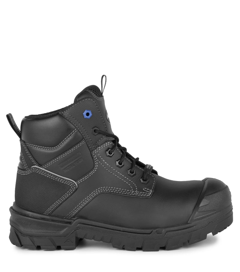 Dozer, Black | 6'' Leather Work Boots | Flexible Internal Metguard 