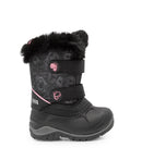 Frosty, Black and Pink | Kids Winter Boots with Removable Felt