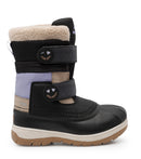 Taffy, Black & Lavender | Kids Winter Boots with Removable Felt