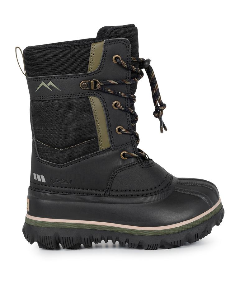 Electro, Noir | Bottes d'hiver pour enfants avec feutre amovible