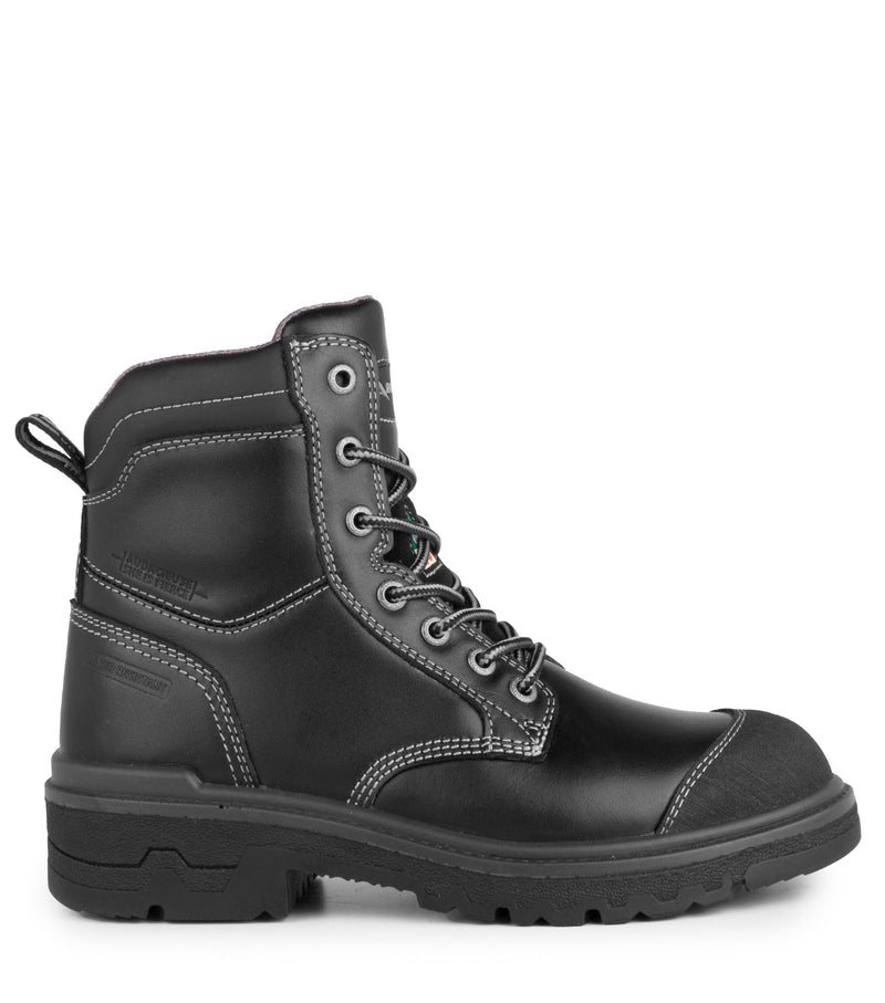 Fierce, Black 8'' Women's Leather Work Boots - Main Image