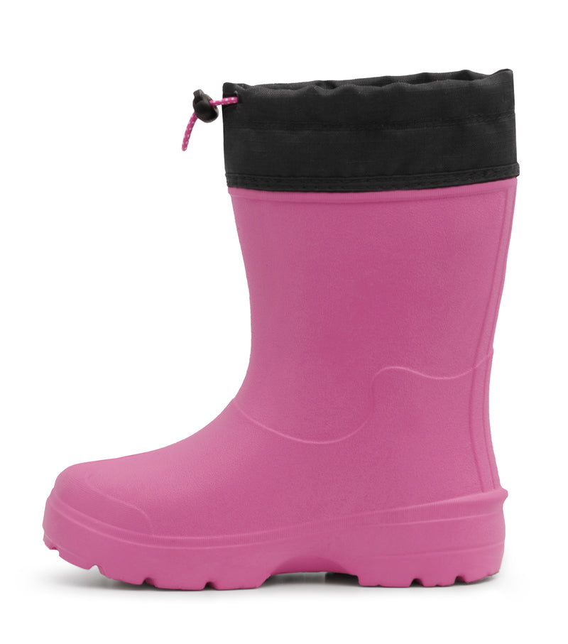 Squishy, Pink | EVA Kids Rain Boot, Insulated Removable Liner