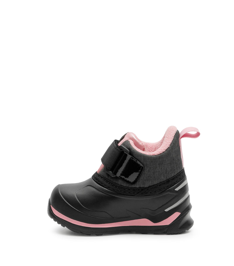 Duckies, Noir et rose  | Bottes enfant mi-saison imperméables