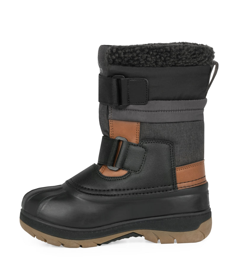 Taffy, Noir  | Bottes d'hiver pour enfants avec feutre amovible