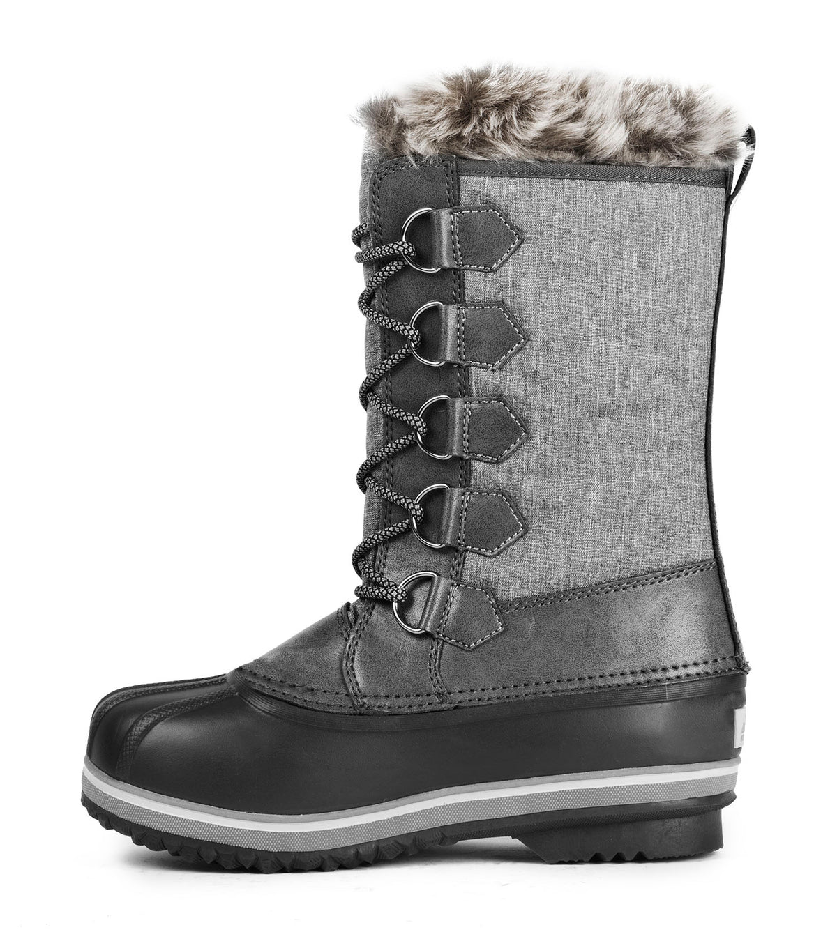Bottes De Randonnée Femme Weinbrenner - Taille US 9 - Cuir Gris - Lacets - Occasion Très Bon état