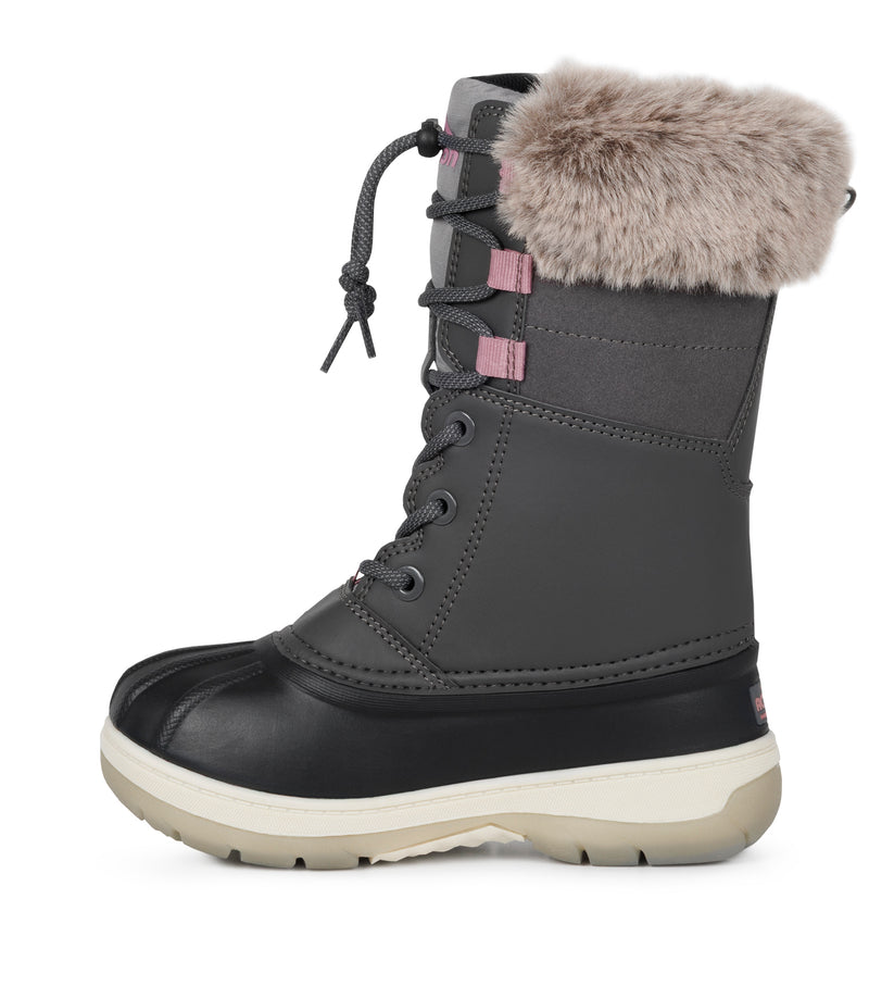 Fizz, Gris | Bottes d'hiver pour enfants avec feutre amovible