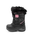 Frosty, Black and Pink | Kids Winter Boots with Removable Felt