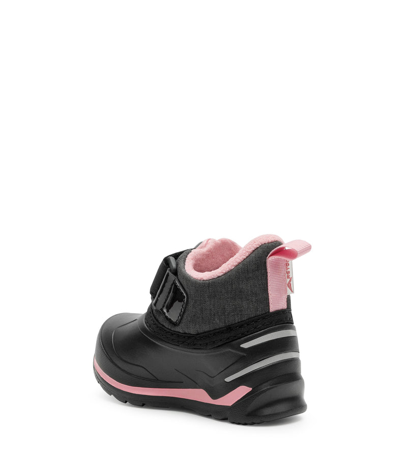 Duckies, Noir et rose  | Bottes enfant mi-saison imperméables