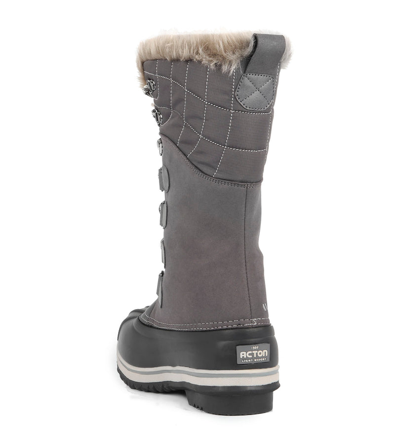 Emma, Grey | 12'' Women's Winter Boots | Removable Felt Emma, Grey | 12'' Women's Winter Boots | Removable Felt