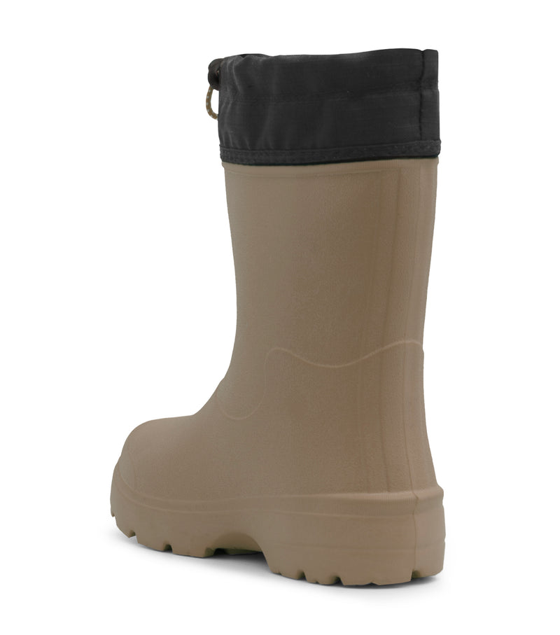 Squishy, Taupe | EVA Kids Rain Boot, Insulated Removable Liner