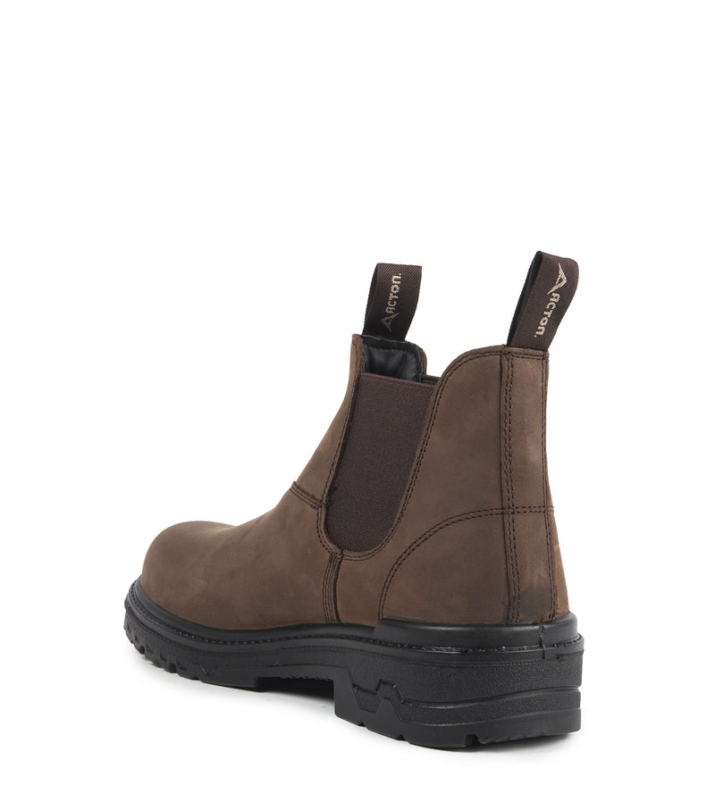 Profile, Brown | 6" Slip On Leather Work Boots 