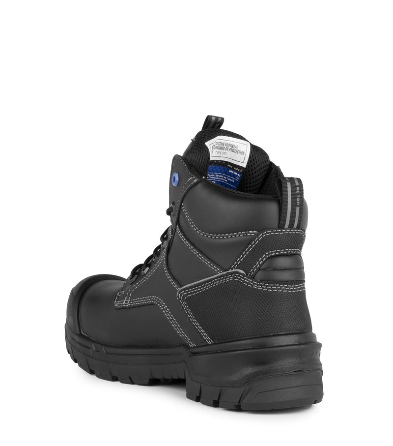 G3S, Black | 6" Leather Work Boots | 4Grip Slip Resisting Outsole