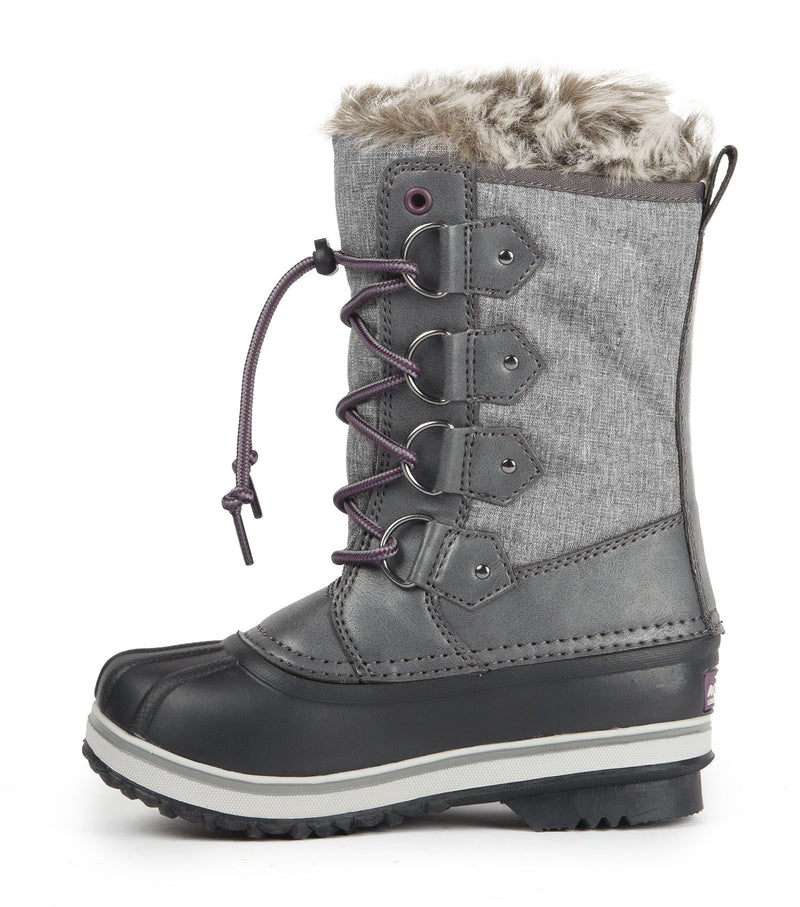 Catrina, Grey | Kids Winter Boots with Removable Felt