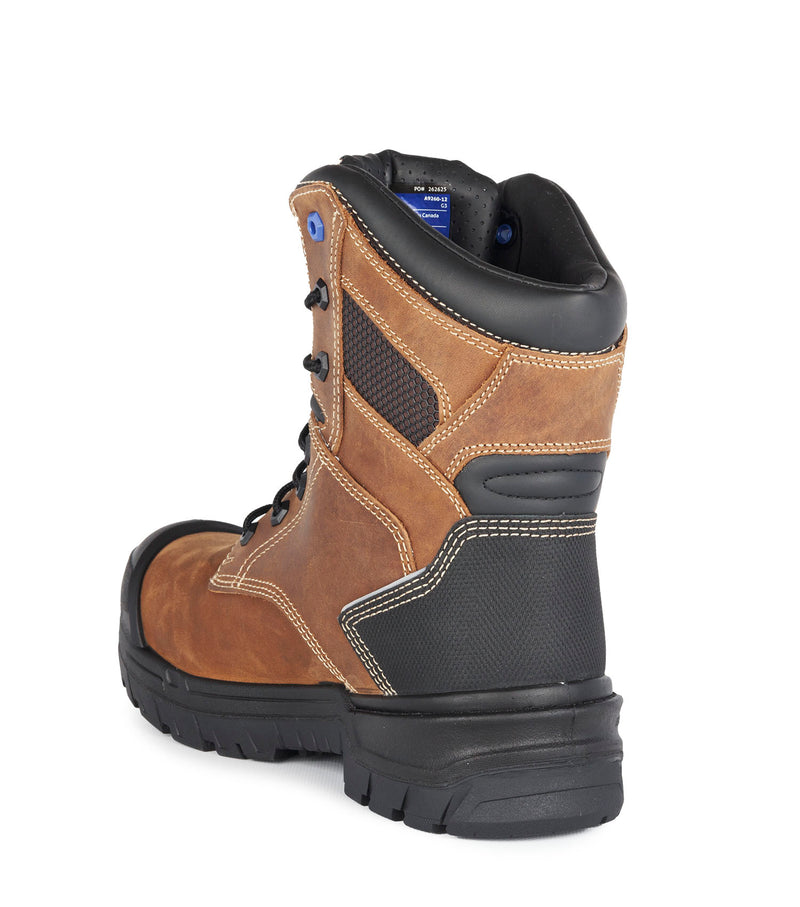 G3U, Brown | 8" Leather Work Boots with Waterproof Membrane